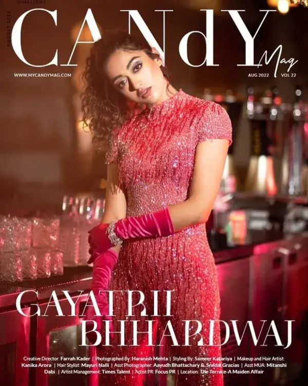A photograph of Gayatri Bhardwaj on the cover of the CANdYMAG