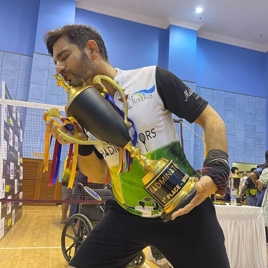 Siddhant Karnick following his 2022 badminton championship victory