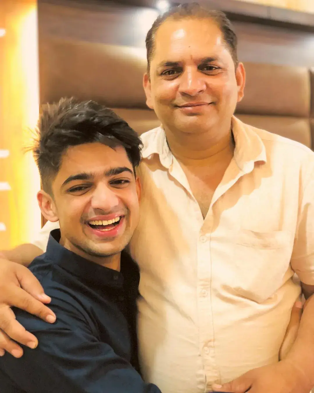 Abhishek Kumar with his father
