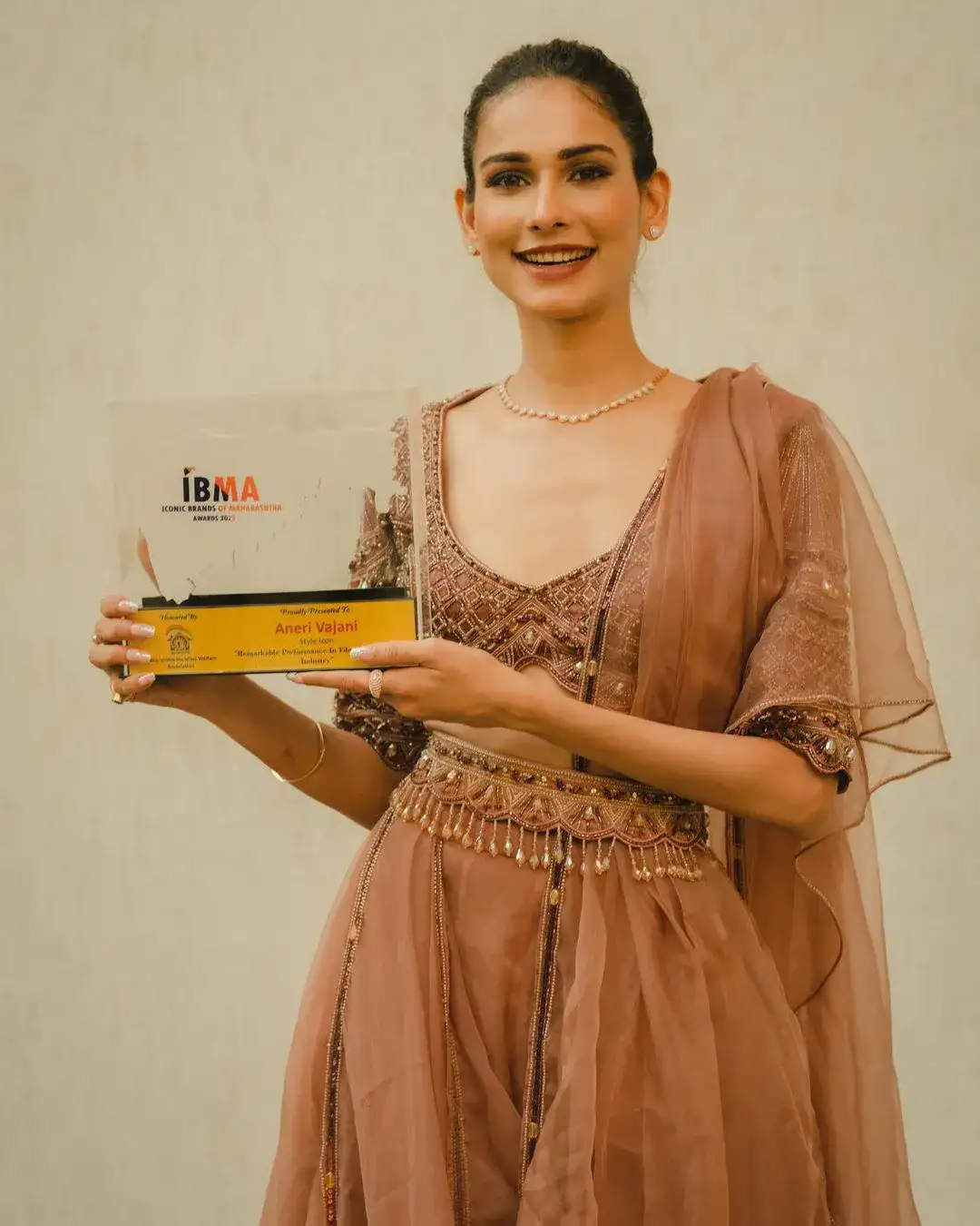 Aneri Vajani was seen at the IBM Awards 2022 in Mumbai